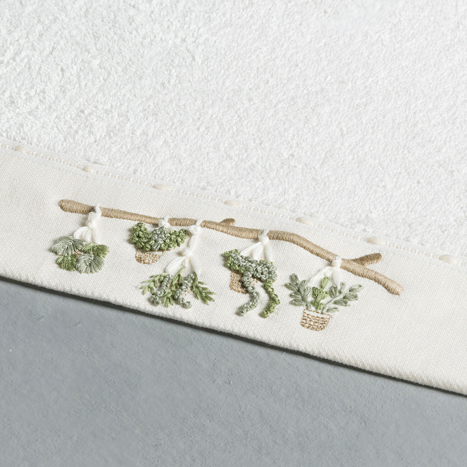 Linens Liana Pamuk 50X85 cm Yüz Havlusu Ekru