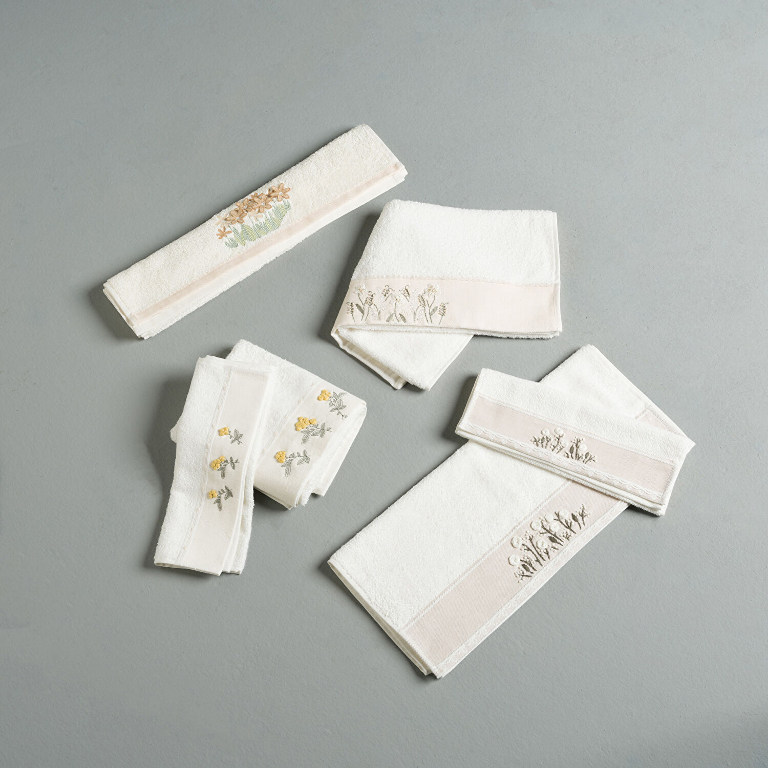 Linens Camila Pamuk 50X85 cm Yüz Havlusu Ekru