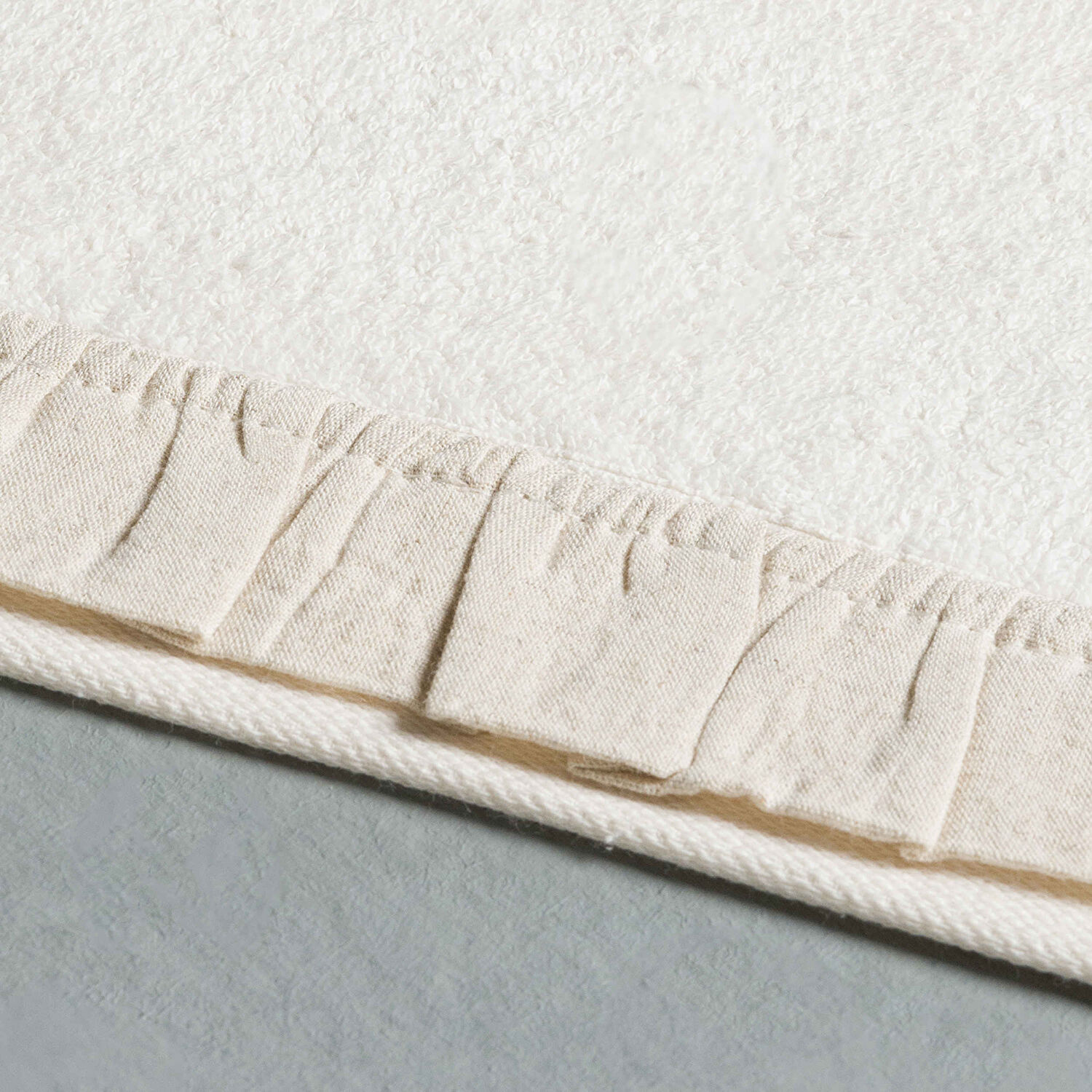 Linens Ruffle Bambu 30X45 cm El Havlusu Ekru