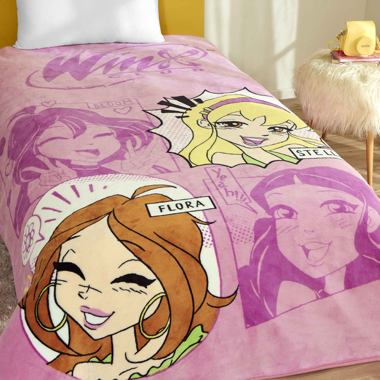 Lisanslı Winx Girl Power Tek Kişilik Battaniye