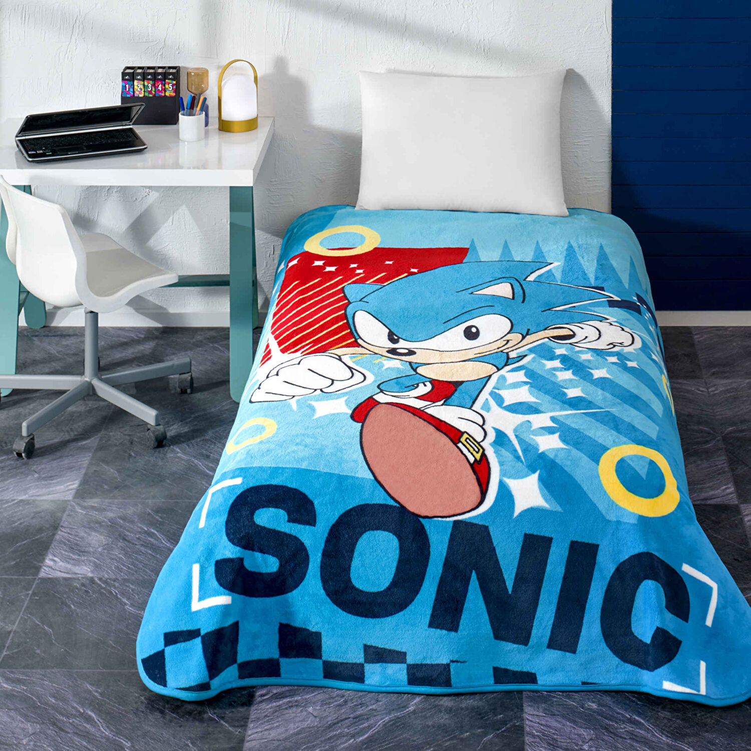 Lisanslı Sonic Tek Kişilik Battaniye