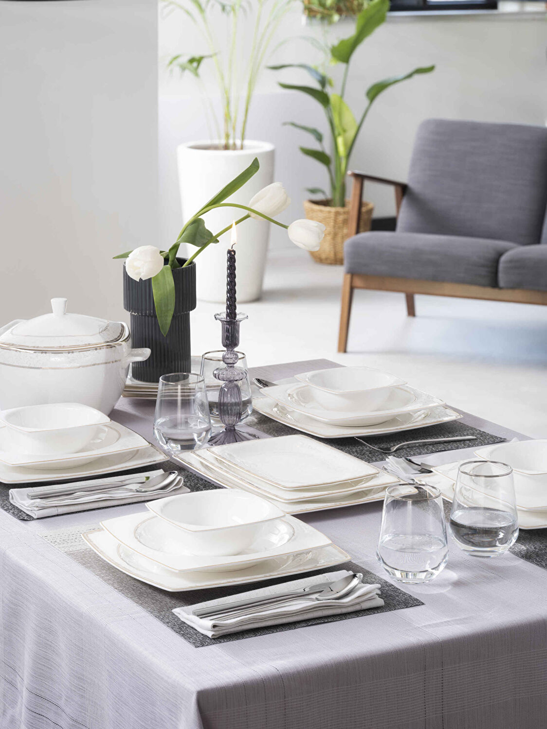 Pierre Cardin Noura 60 Parça Yemek Takımı