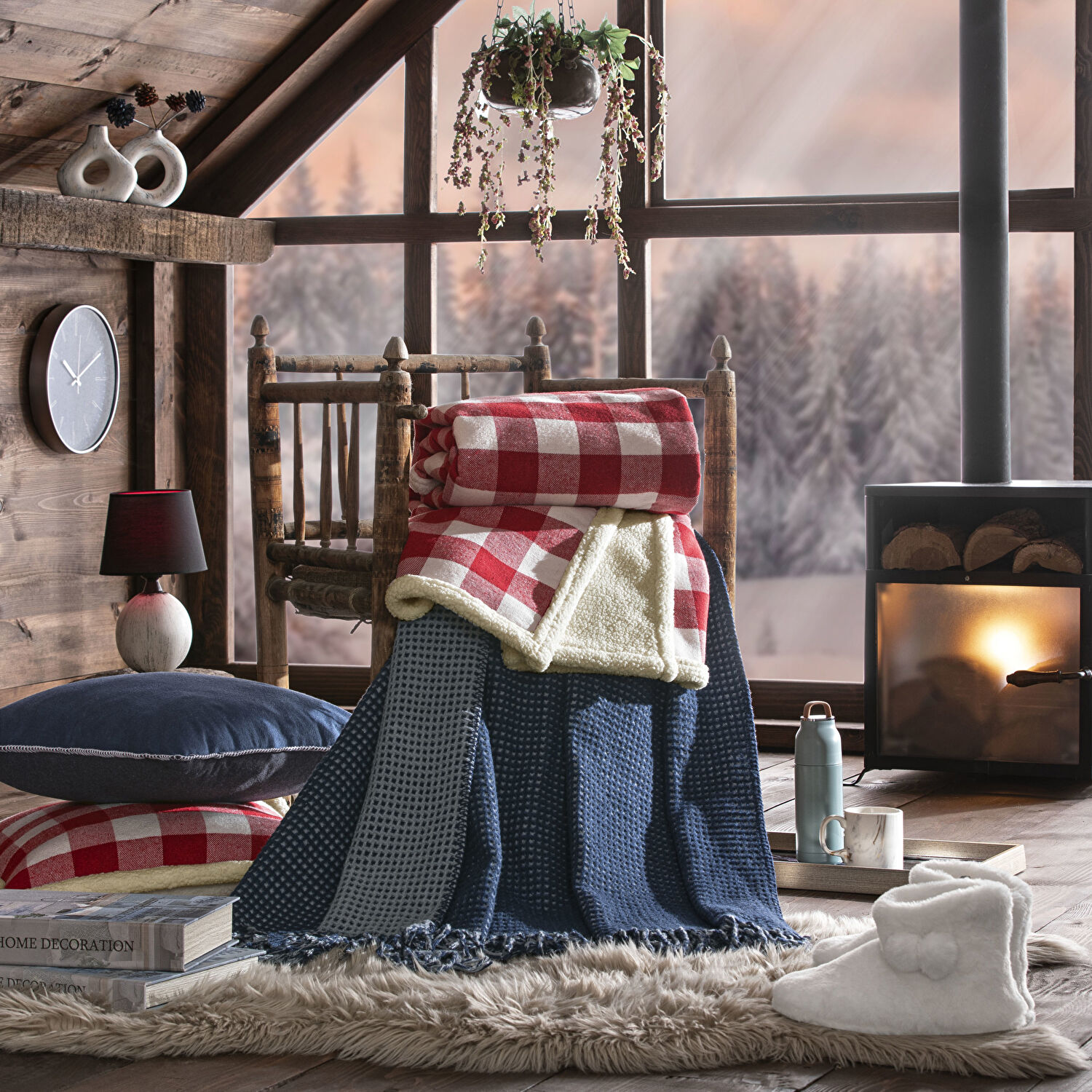 Taç Butik Dekoratif Kutu Uludağ Mavi