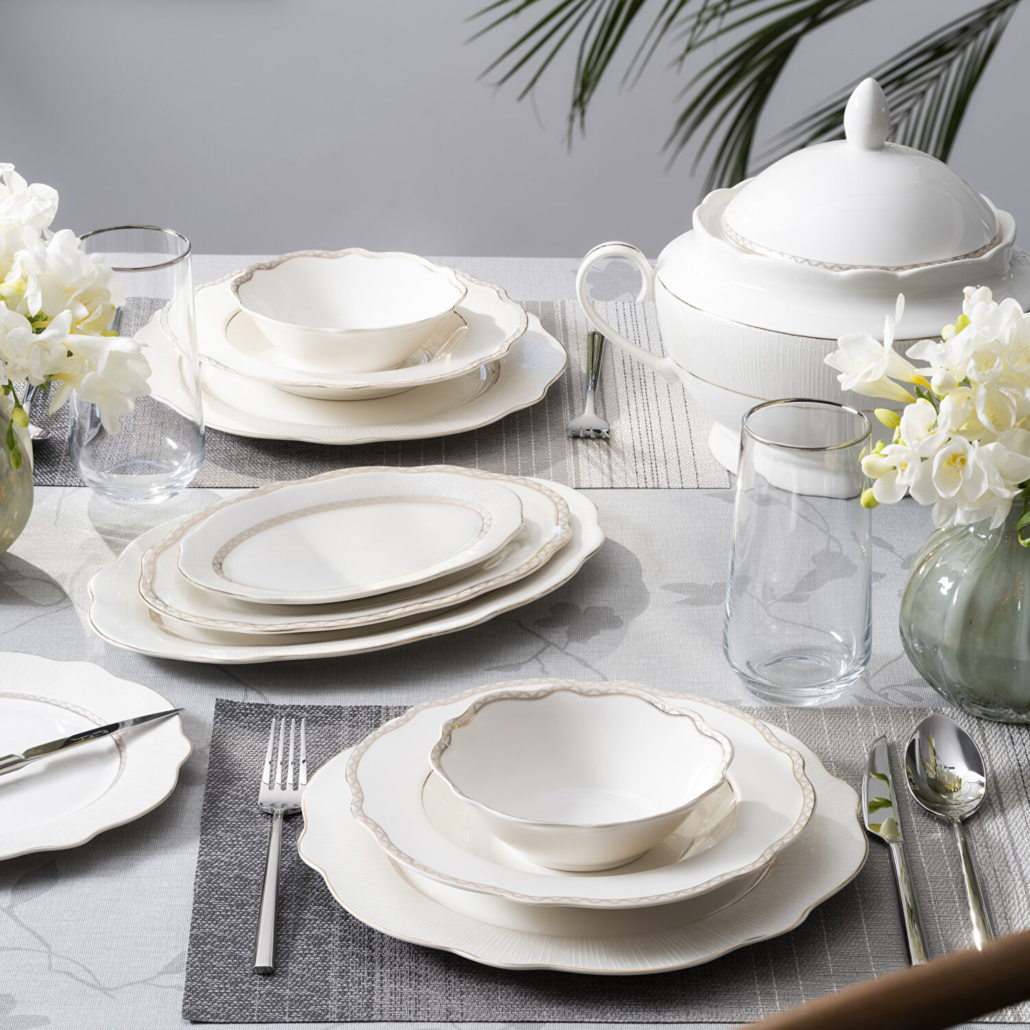 Pierre Cardin Lindia 60 Parça Yemek Takımı