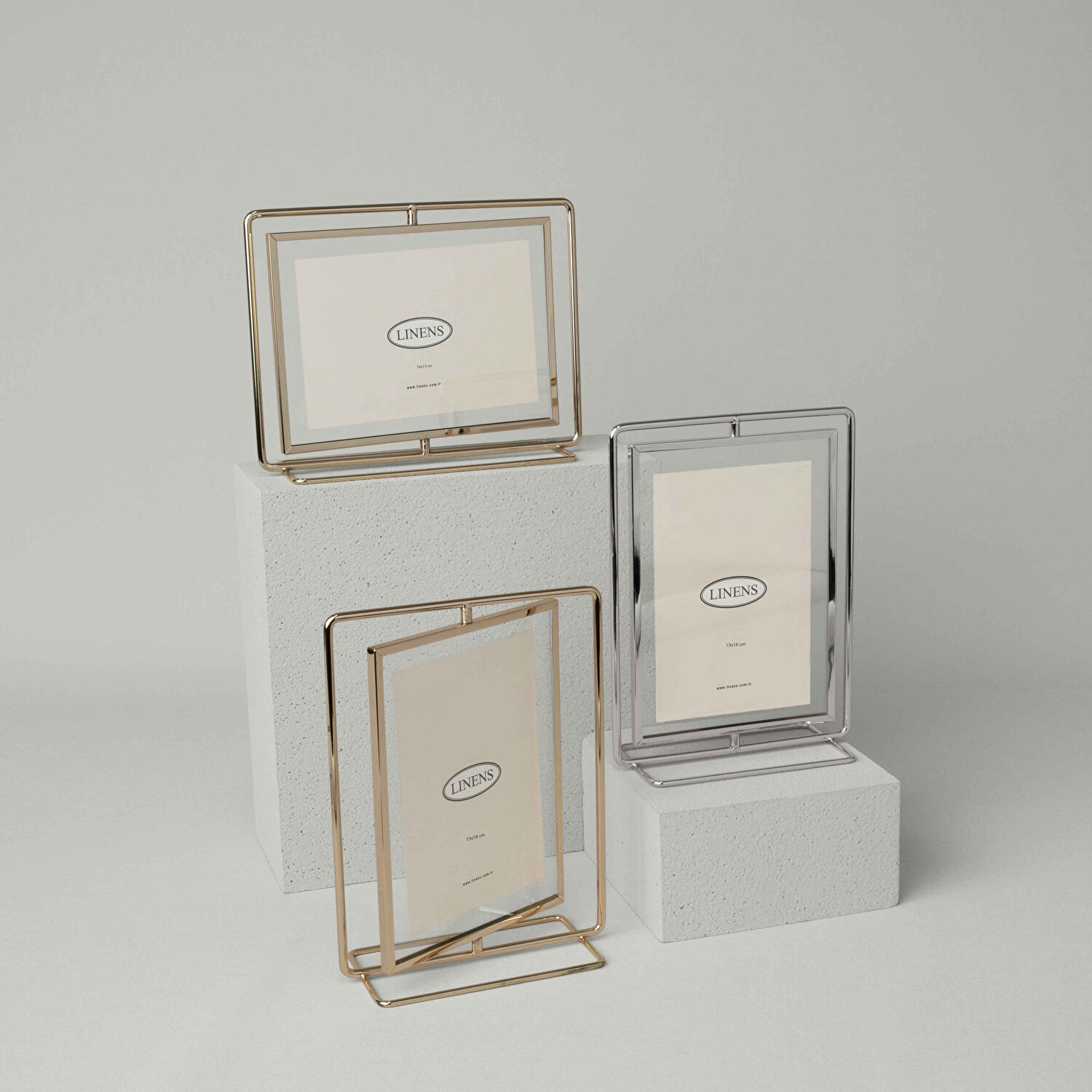 Linens Metal Linery 13x18 cm Çerçeve Gold