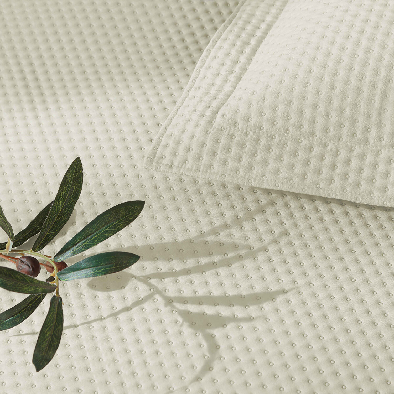 Linens Mist Çift Kişilik Yatak Örtüsü Seti Kum