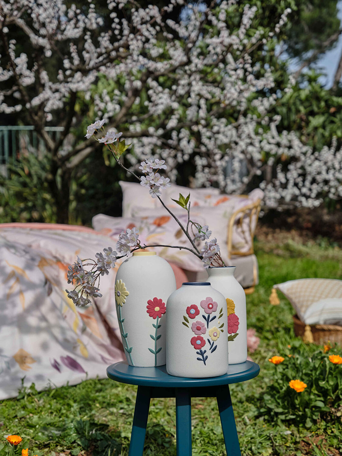 Linens Liva 14x15x27 cm Vazo Beyaz