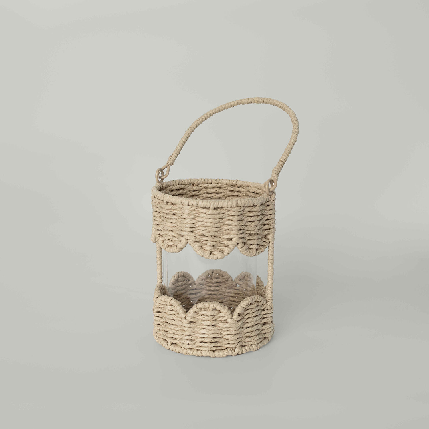 Linens Straw 14x14x32 cm Fener Natural