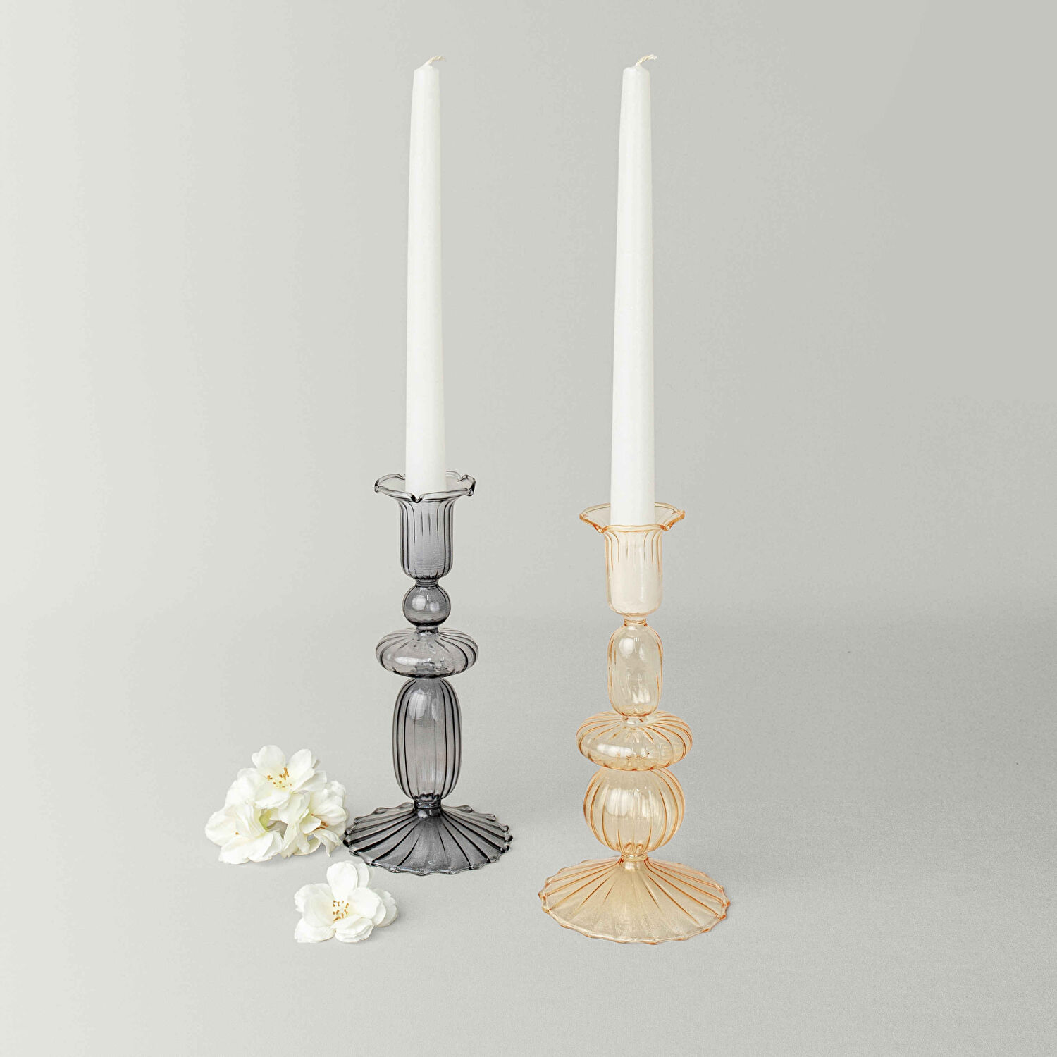 Linens Ecow Şamdan 9x9x19 cm Somon