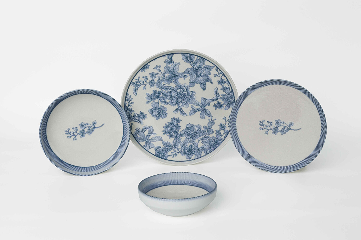 Pierre Cardin Isla Blue Porselen 24 Parça Yemek Takımı