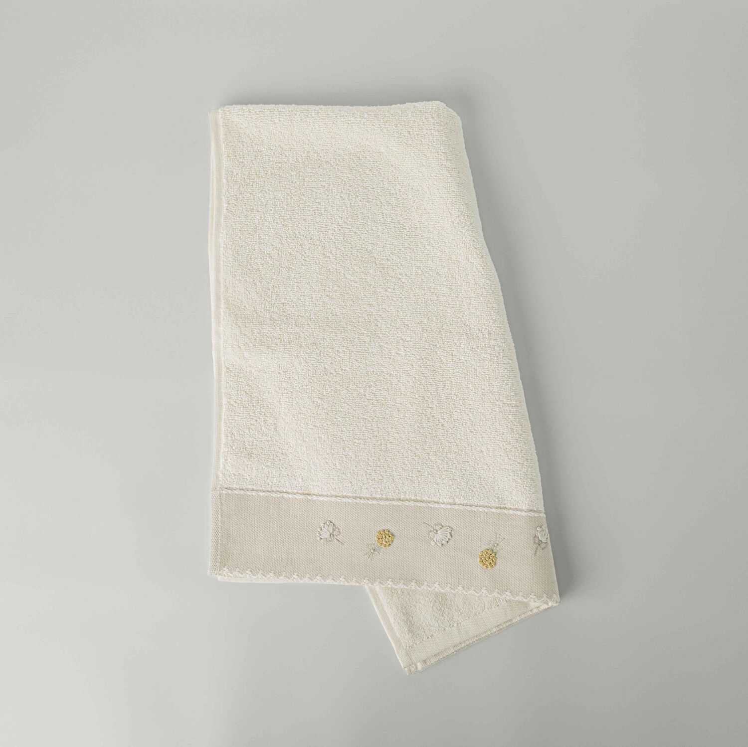 Linens Gloom Pamuk Yüz Havlusu 50X85 Cm Ekru