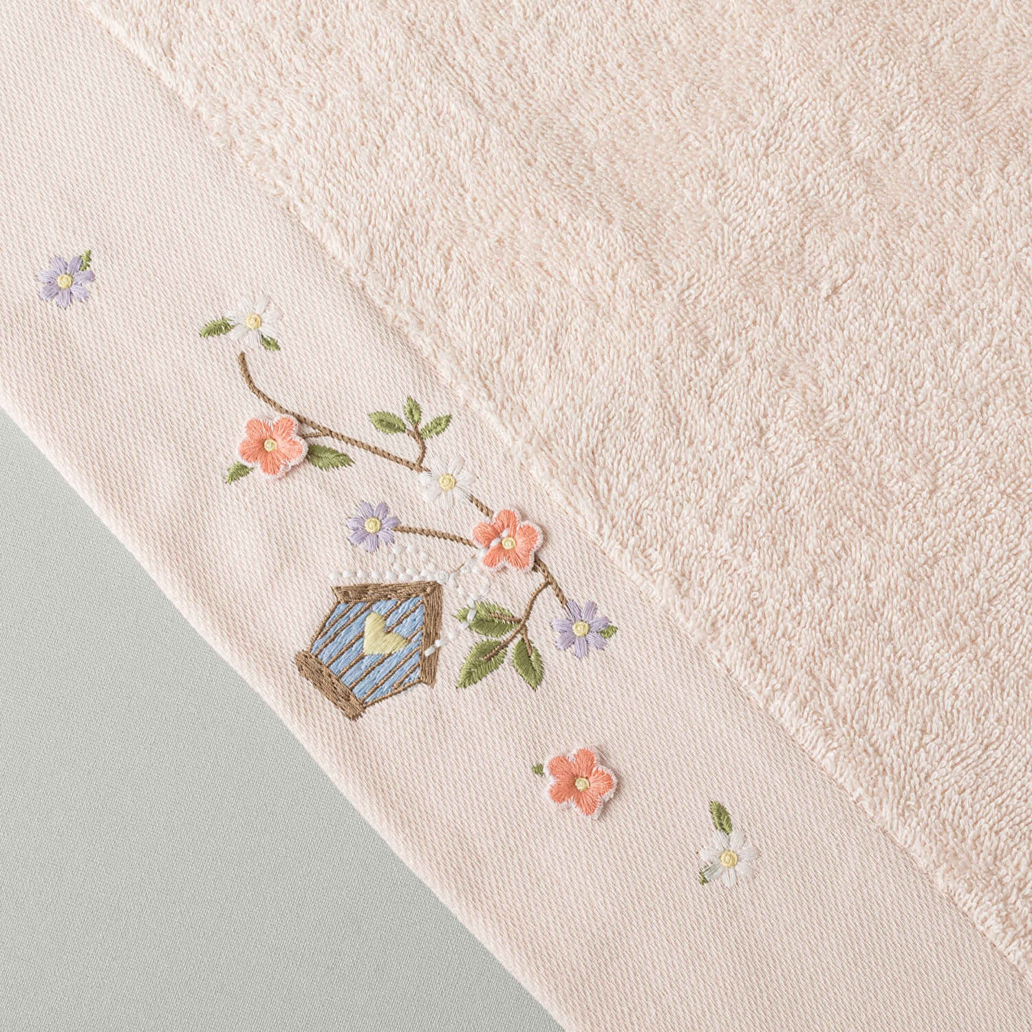 Linens Luvena Pamuk Yüz Havlusu 50x85 Cm Somon