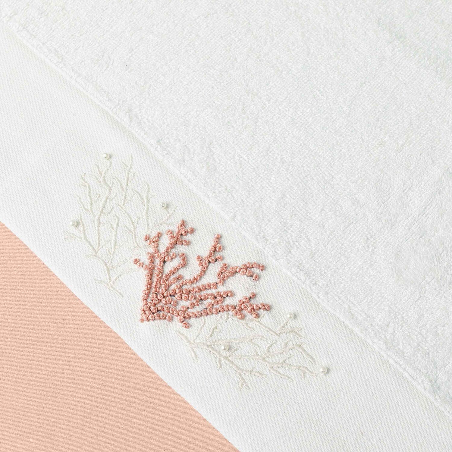 Linens Coral Bambu Yüz Havlusu 50x85 Cm Beyaz