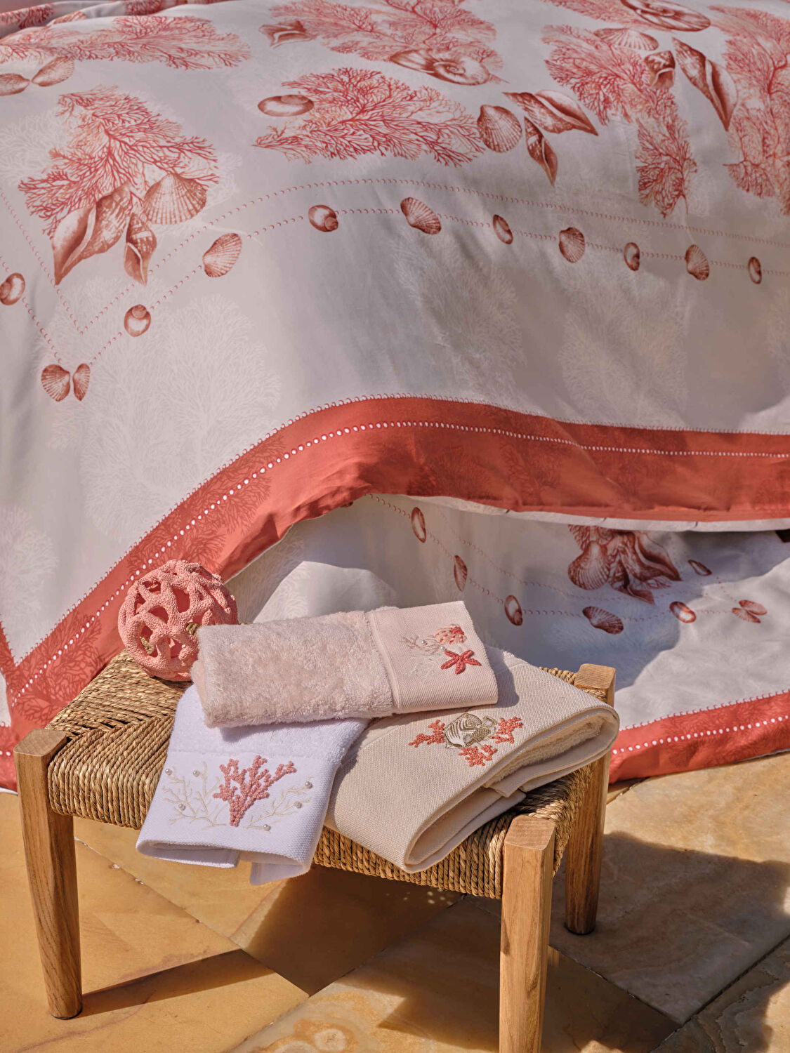 Linens Coral Bambu Yüz Havlusu 50x85 Cm Beyaz