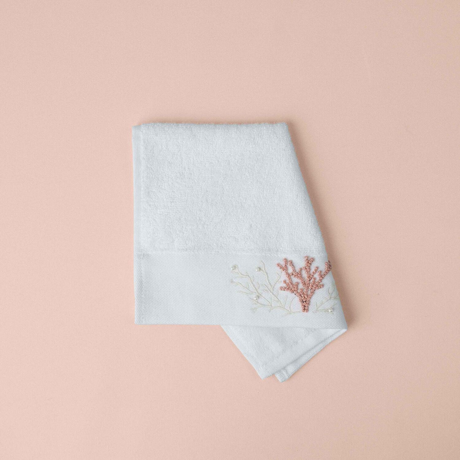 Linens Coral Bambu El Havlusu 30x45 Cm Beyaz