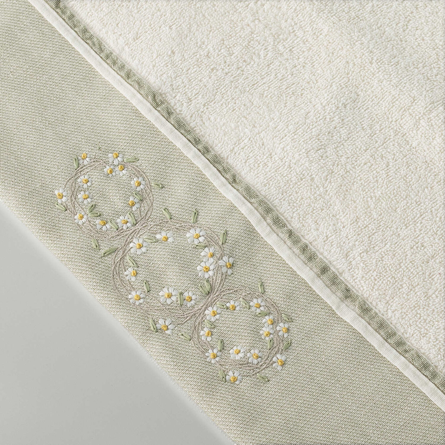 Linens Minta Pamuk 50x85 cm Yüz Havlusu Ekru (450 G/M²)