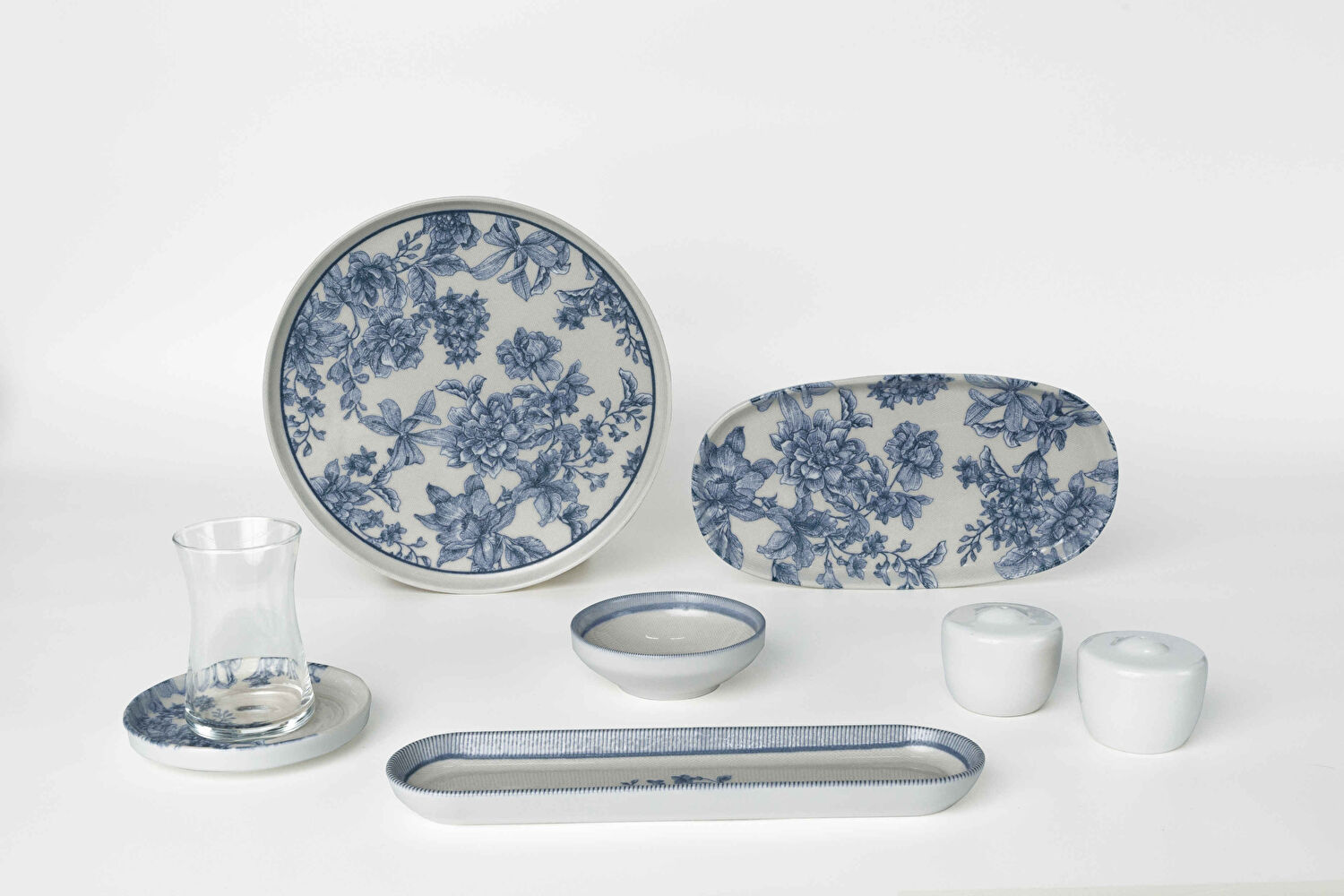 Pierre Cardin Isla Blue Porselen 28 Parça Kahvaltı Takımı