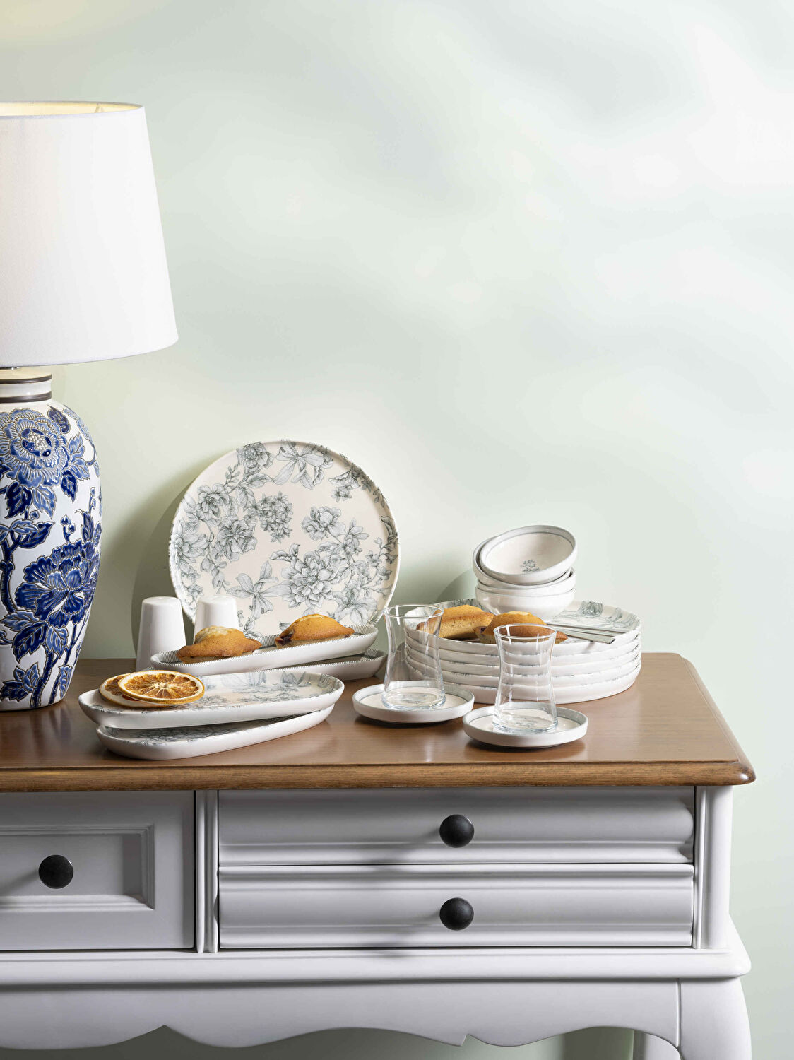 Pierre Cardin Isla Grey Porselen 28 Parça Kahvaltı Takımı