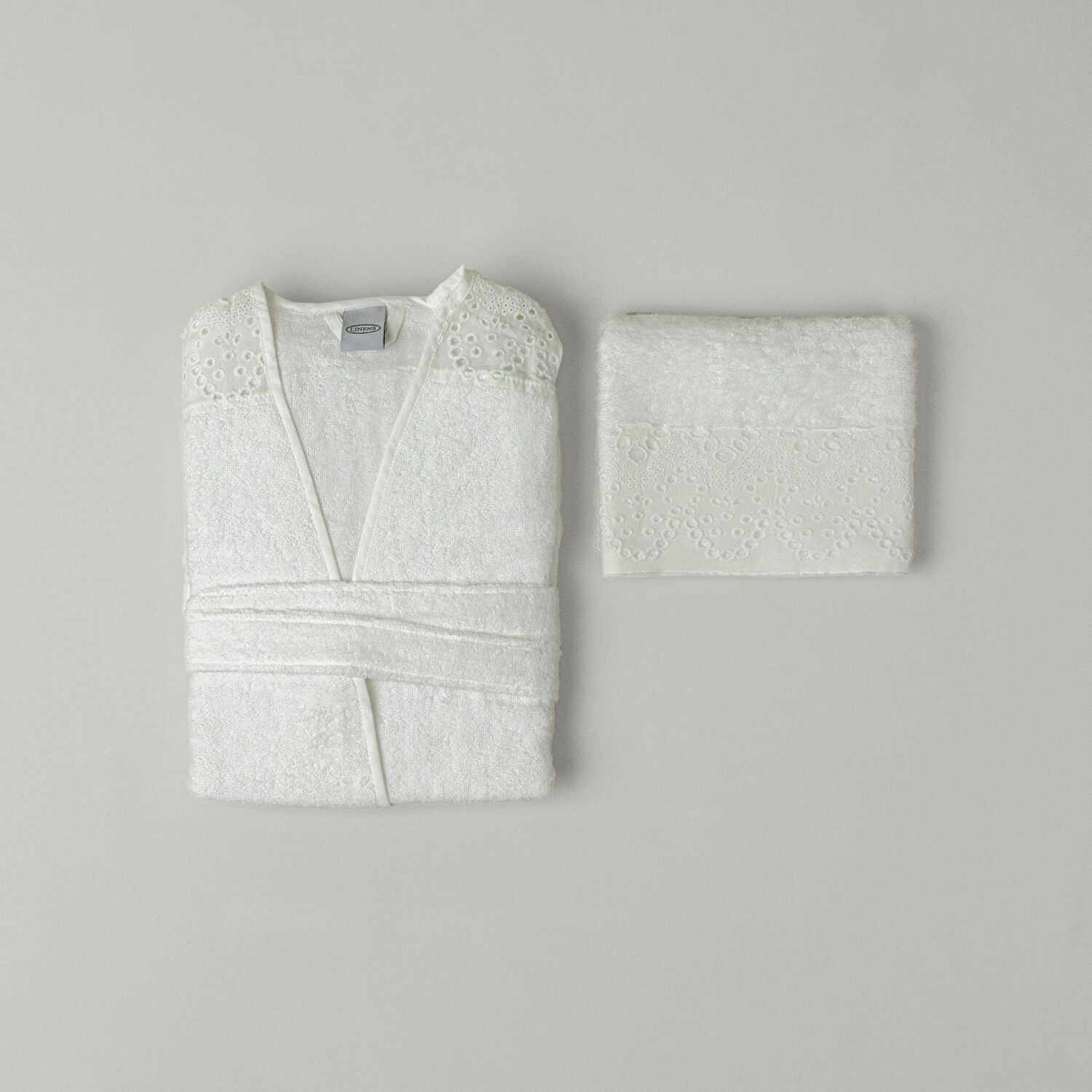 Linens Elia Bambu m/l Bornoz Seti Beyaz