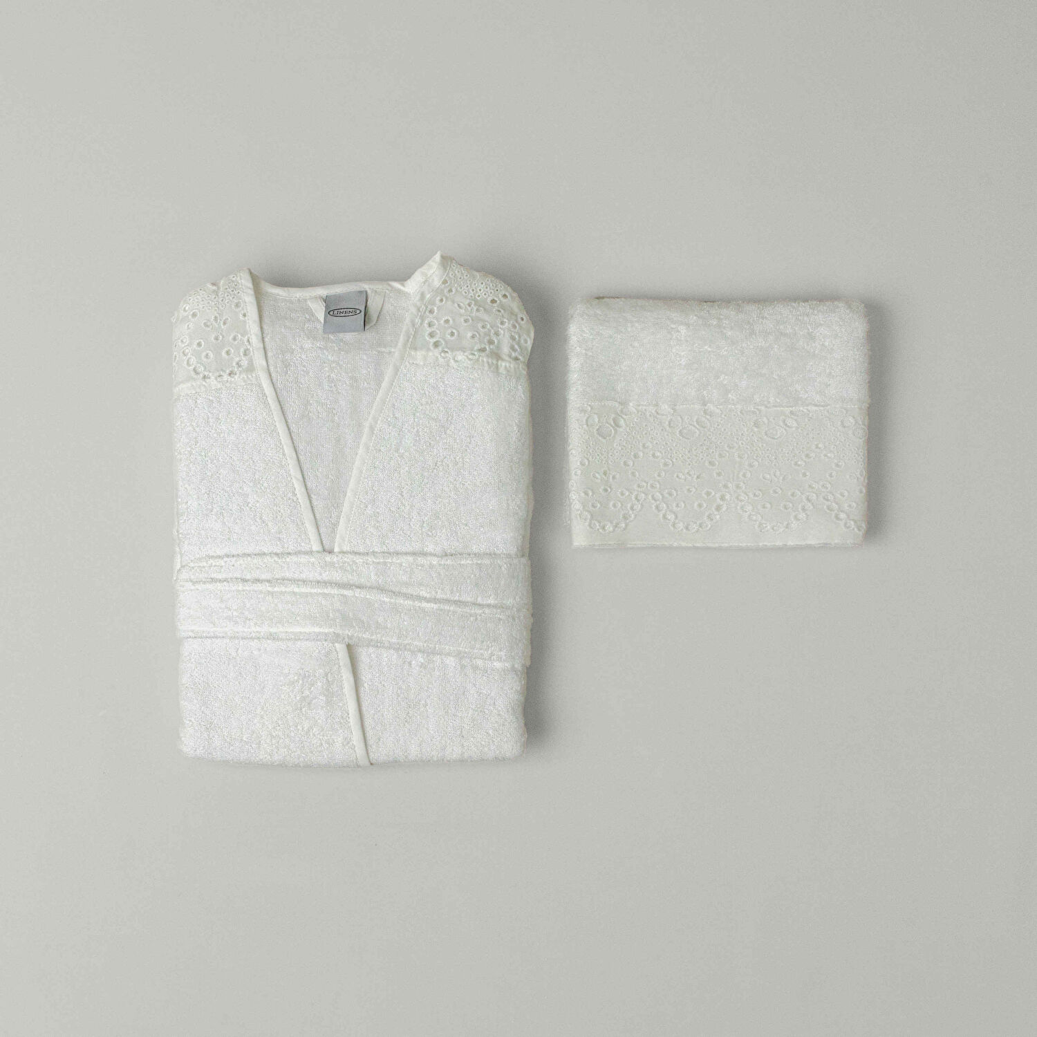 Linens Elia Bambu s/m Bornoz Seti Beyaz