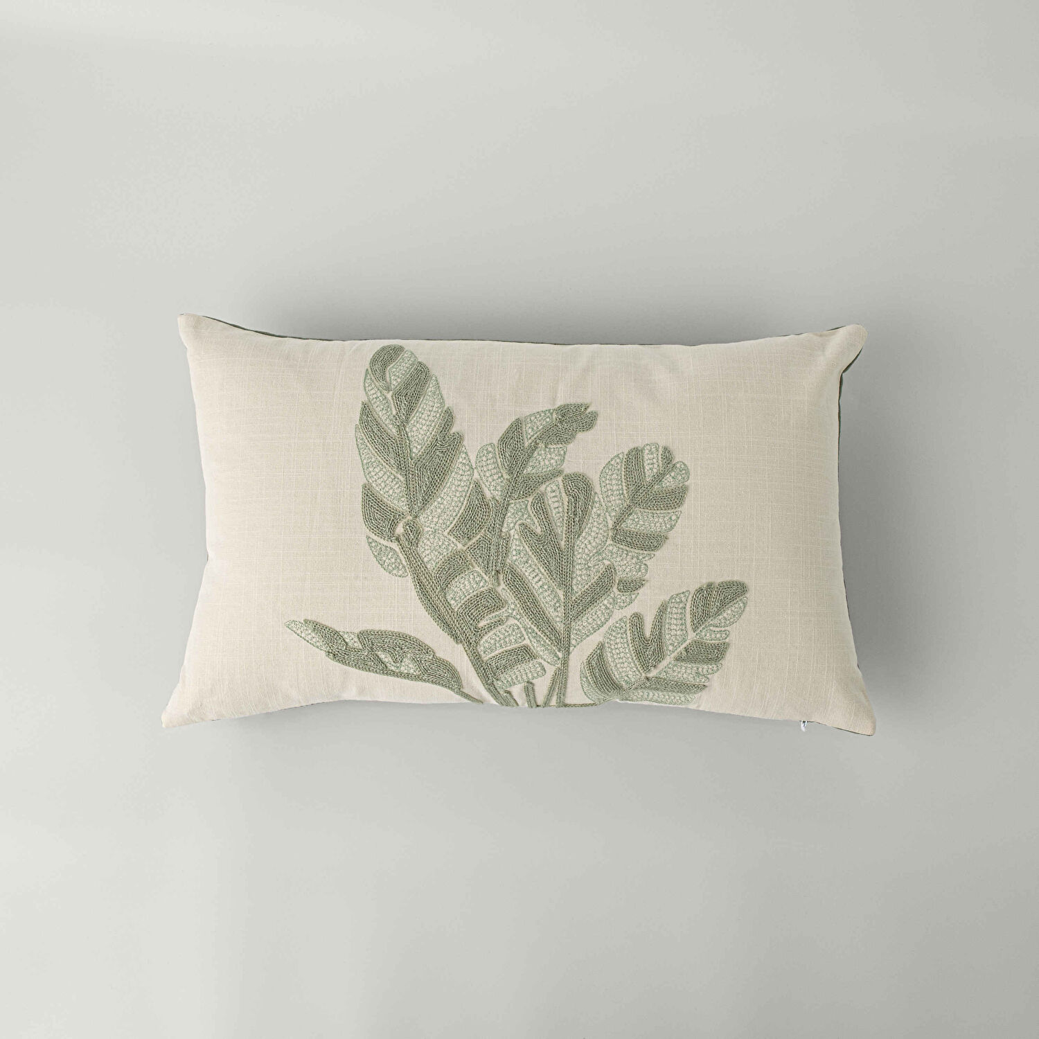 Linens Jedi 30x50 cm Kırlent Kılıfı Natural-Yeşil