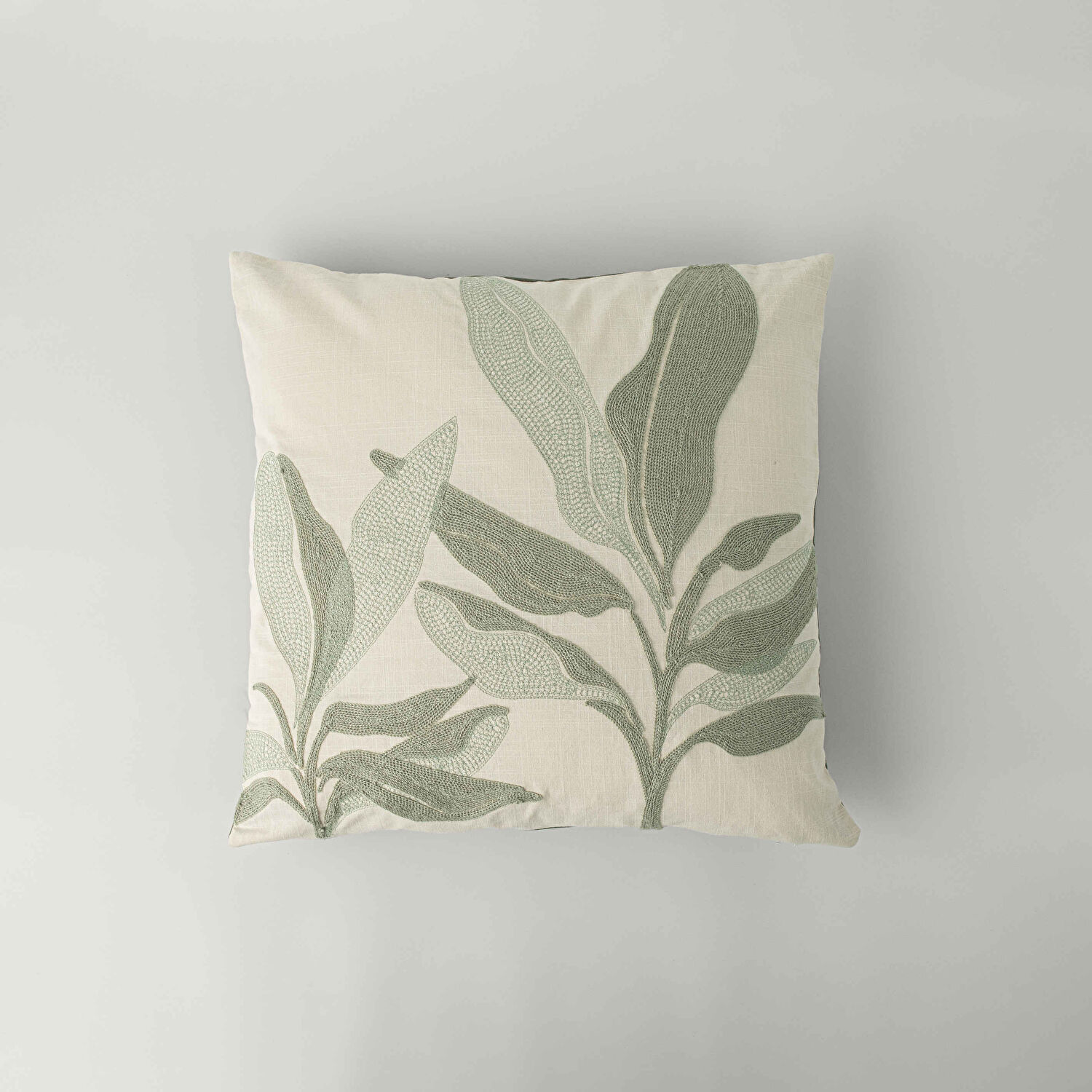 Linens Jedi 45x45 cm Kırlent Kılıfı Natural-Yeşil