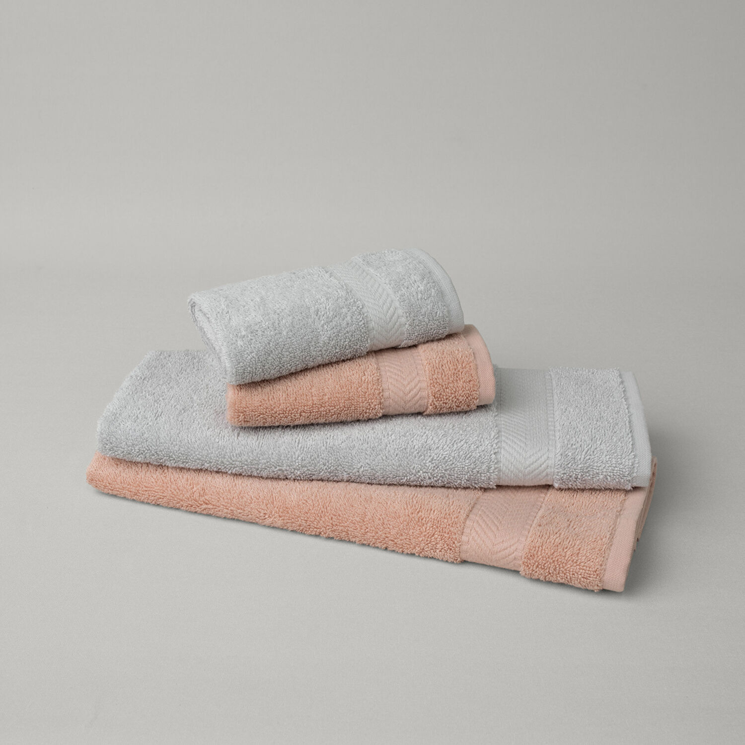 Linens Vita 4'lü Pamuk El havlusu Seti 33x33 Cm Rose/Vizon