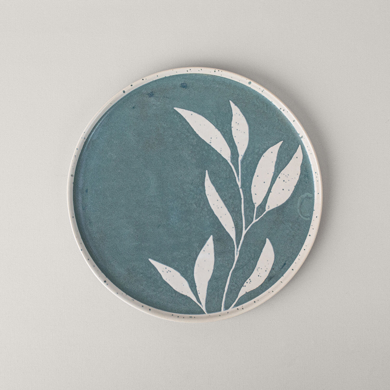 Linens Daphne Seramik 28 cm Servis Tabağı Yeşil