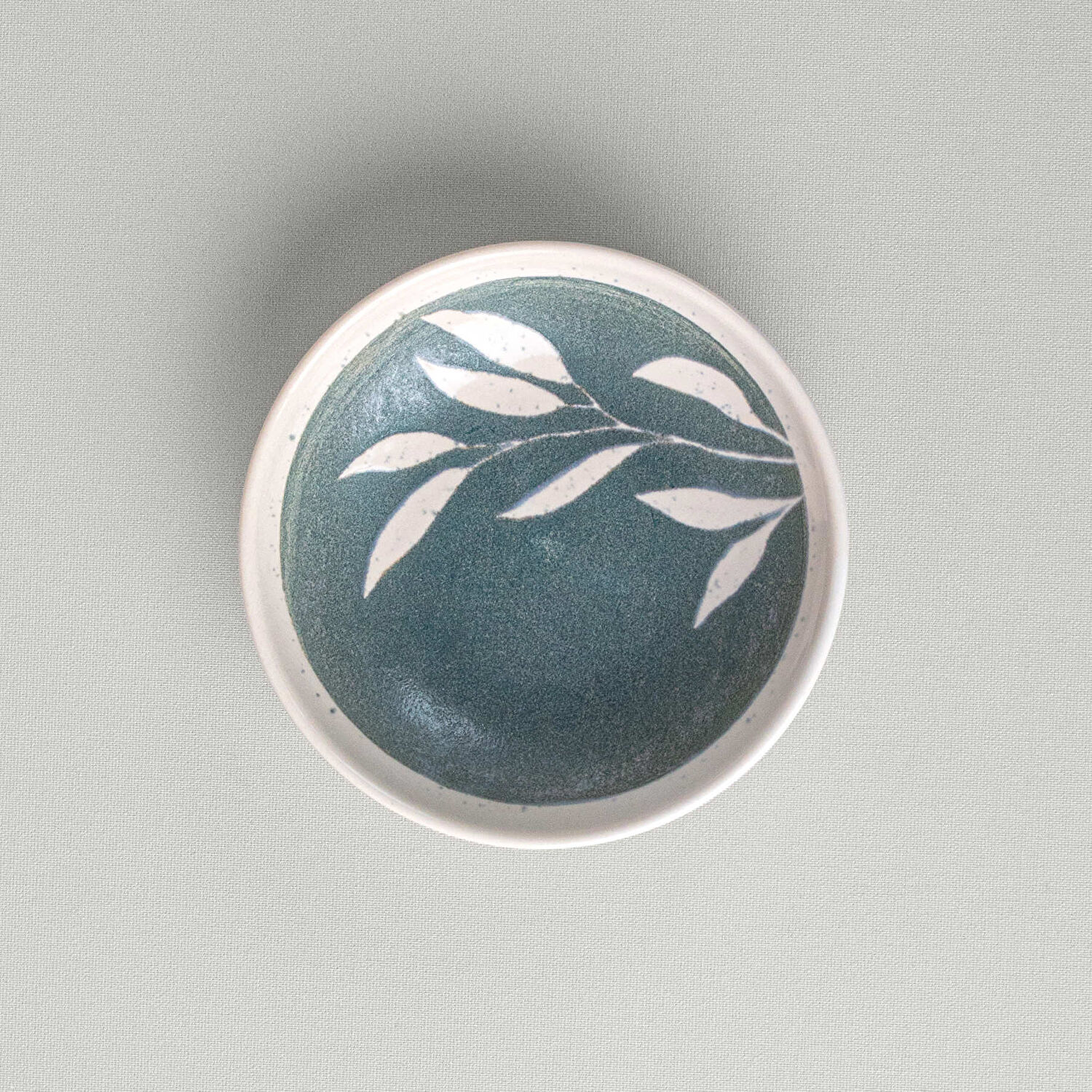 Linens Daphne Seramik 13 cm Çerezlik Yeşil