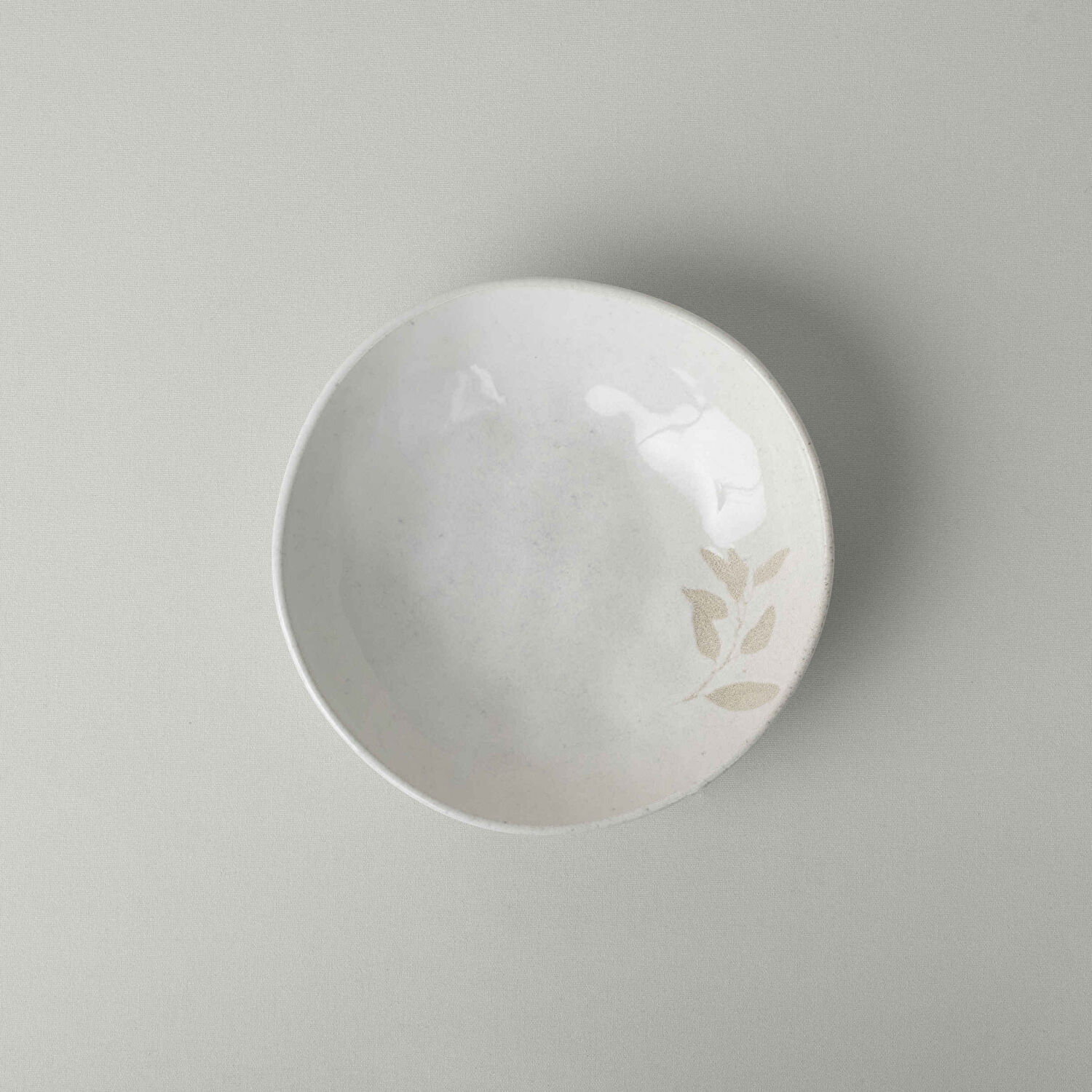 Linens Laurel Seramik 20 cm Çukur Tabak Ekru