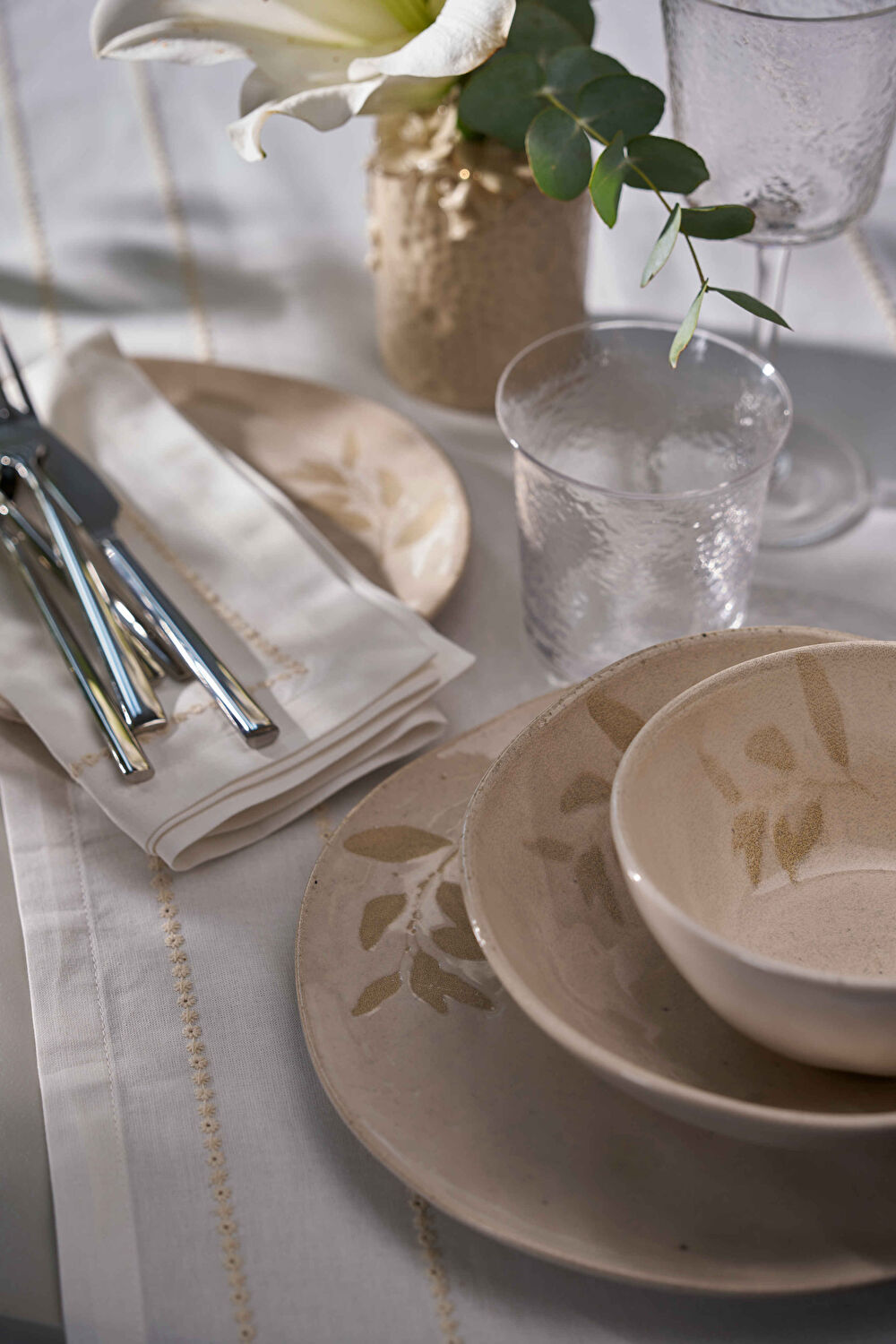 Linens Laurel Seramik 15 cm Kase Ekru