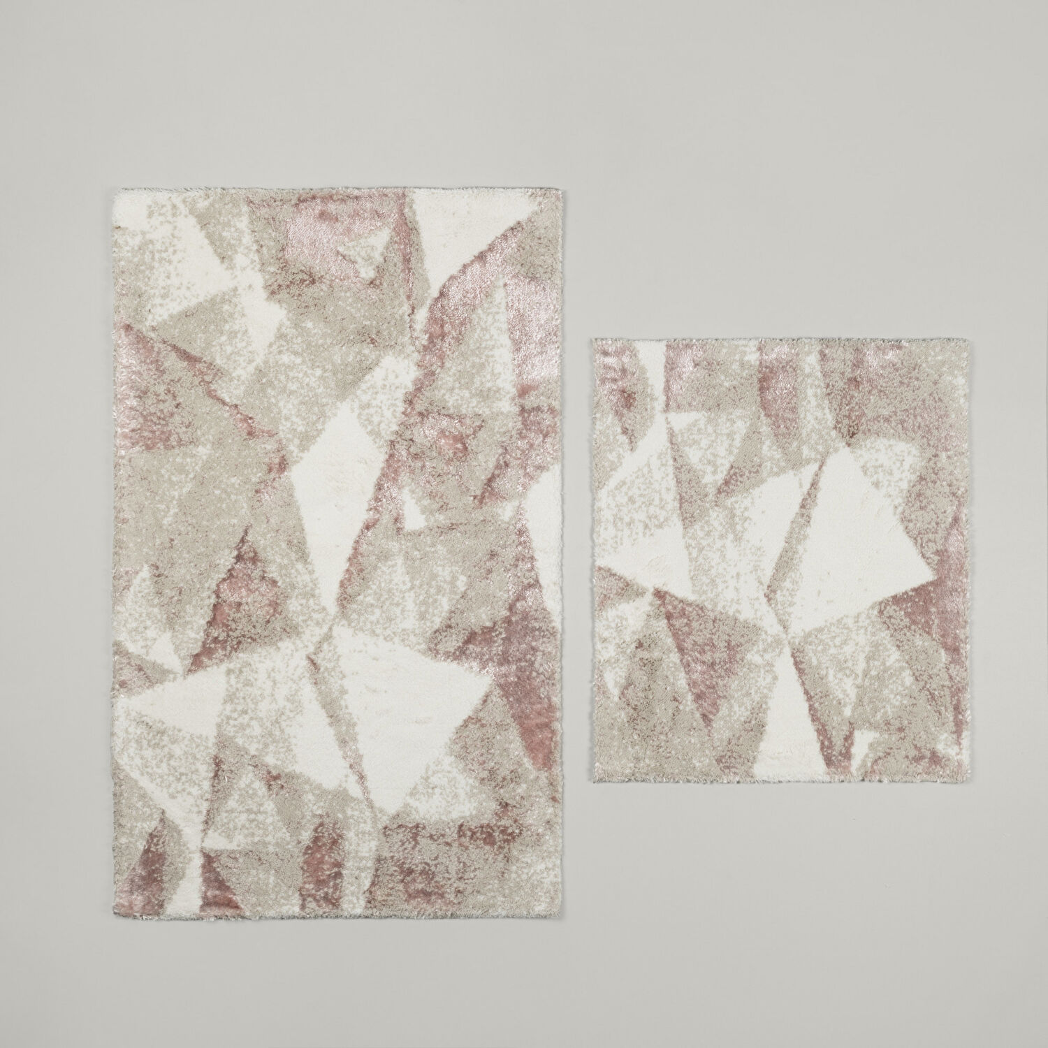 Linens Triza 2'li 60x100 / 50x60 cm Banyo Paspas Seti Rose