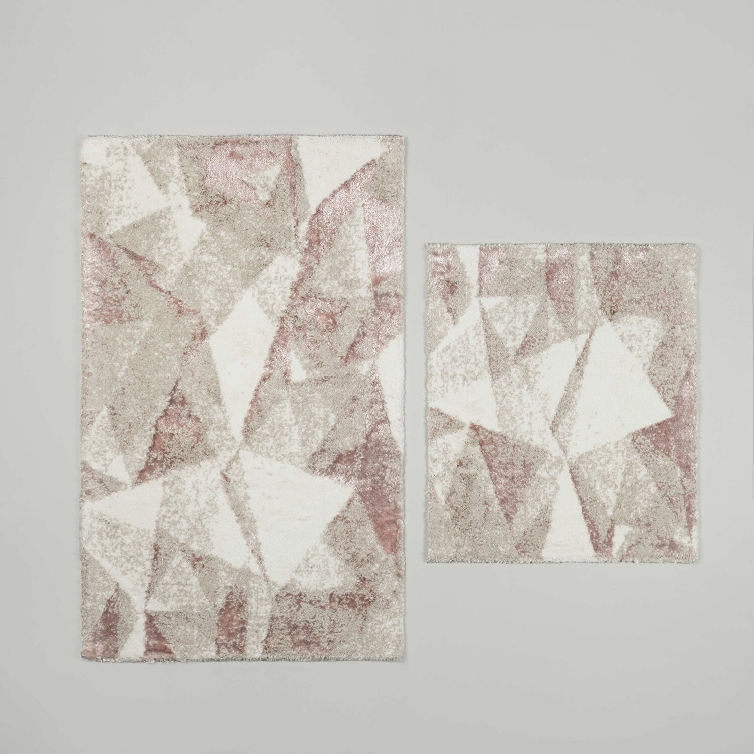 Linens Triza 2'li 60x100 / 50x60 cm Banyo Paspas Seti Rose