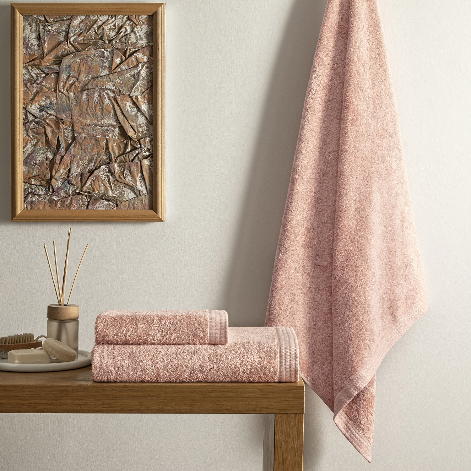 Linens Cozy Bambu 30x45 cm El Havlusu Rose