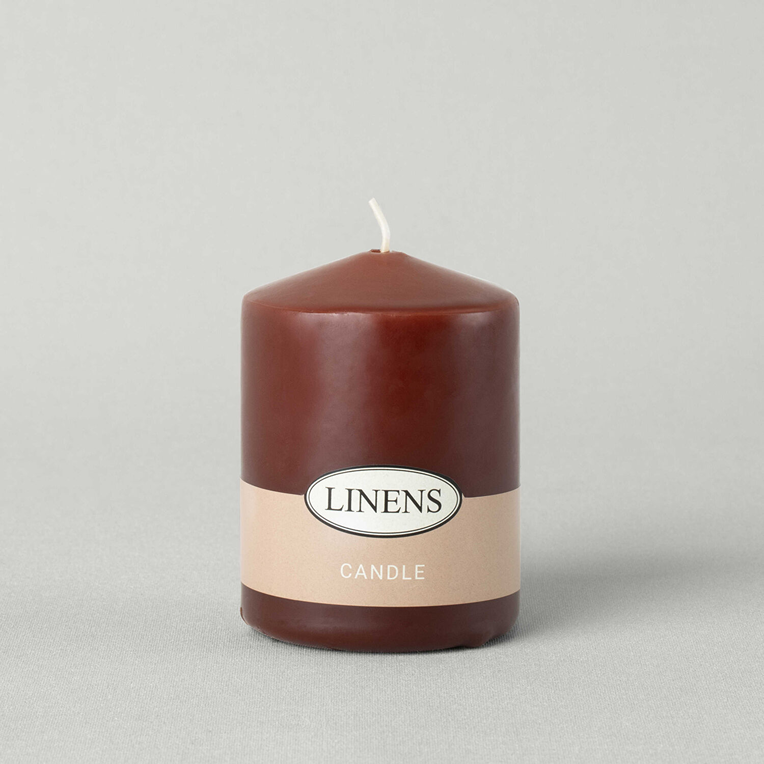 Linens Basic Çap 6 cm Yükseklik 8 cm Baton Mum Kahve