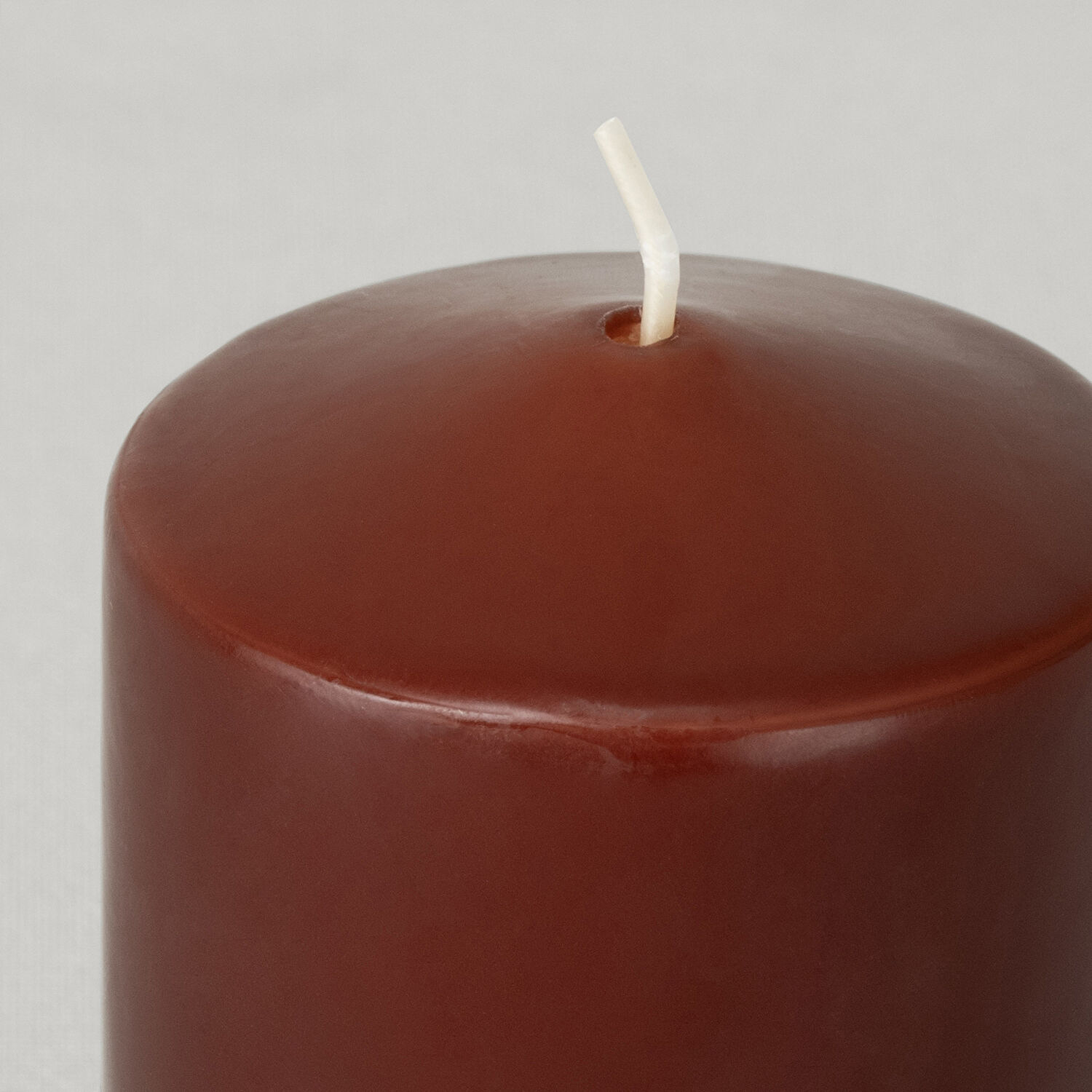 Linens Basic Çap 8 cm Yuvarlak Mum Kahve