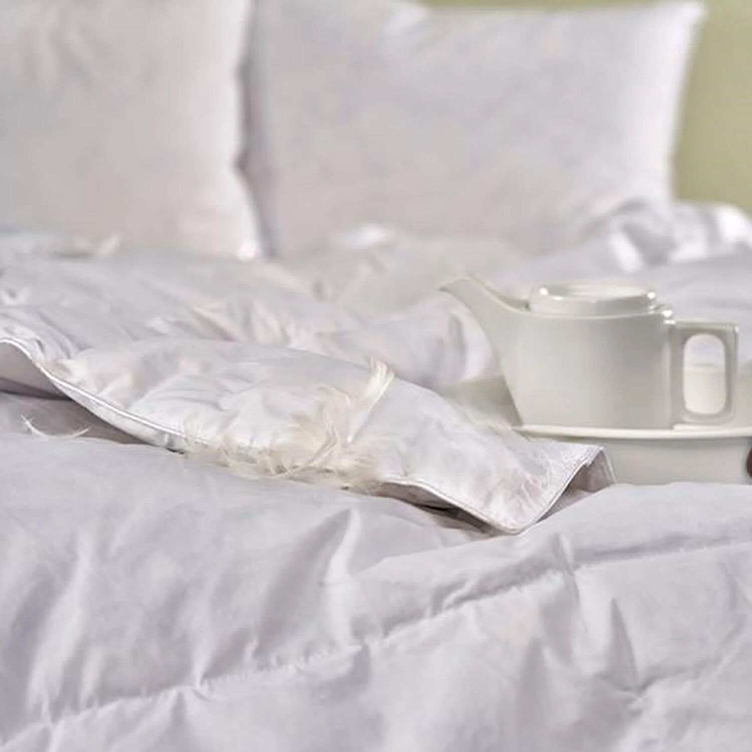 Brielle Kaz Tüyü 195x215 cm Çift Kişilik Yorgan Beyaz