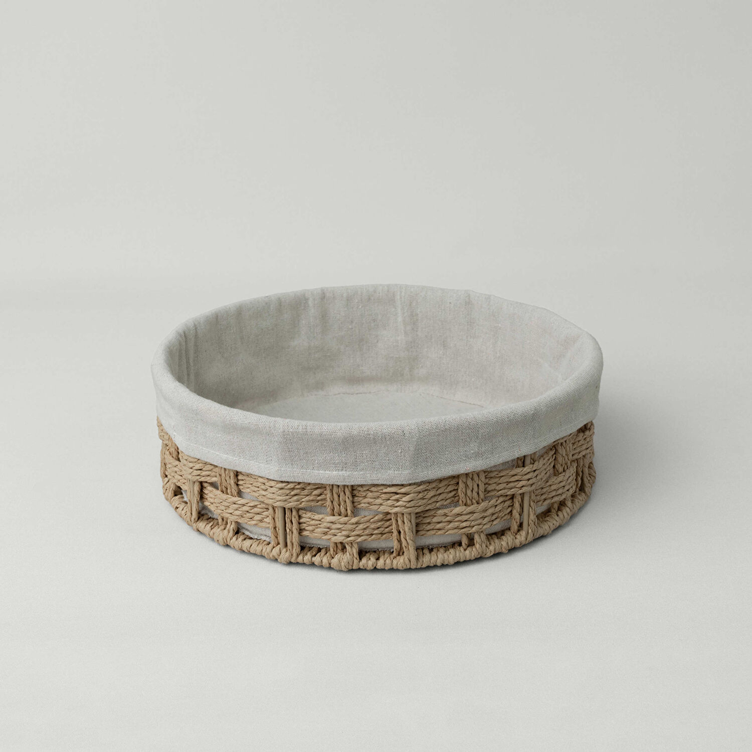 Linens Tidy Yuvarlak Sepet 29x10 Cm Naturel