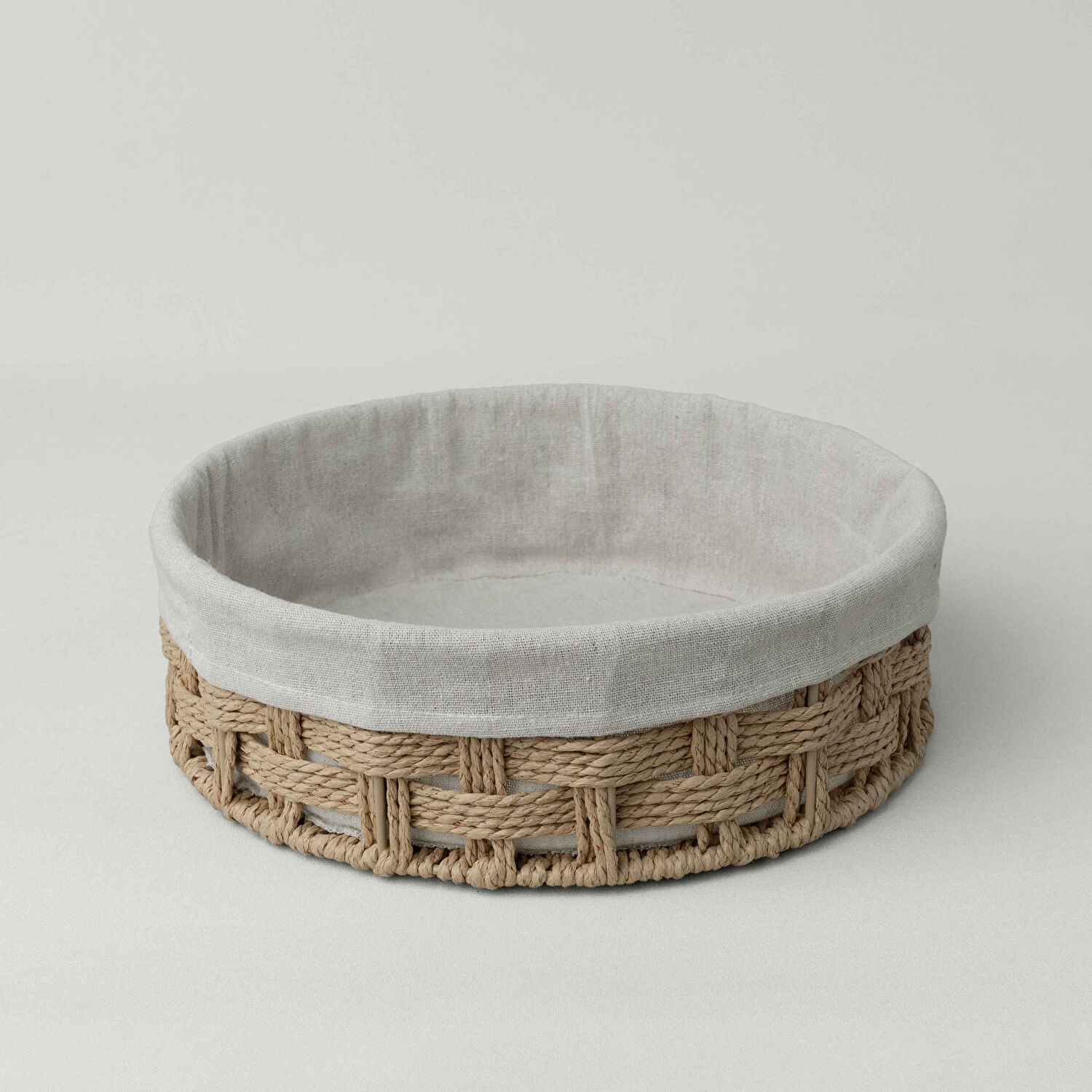 Linens Tidy Yuvarlak Sepet 32x10 Cm Naturel