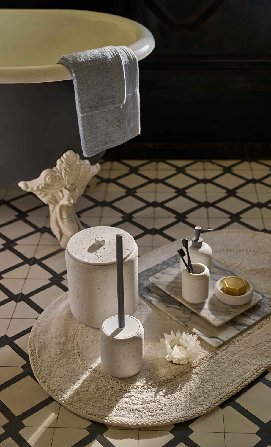 Linens Tessa 60x100 cm Banyo Paspası Ekru