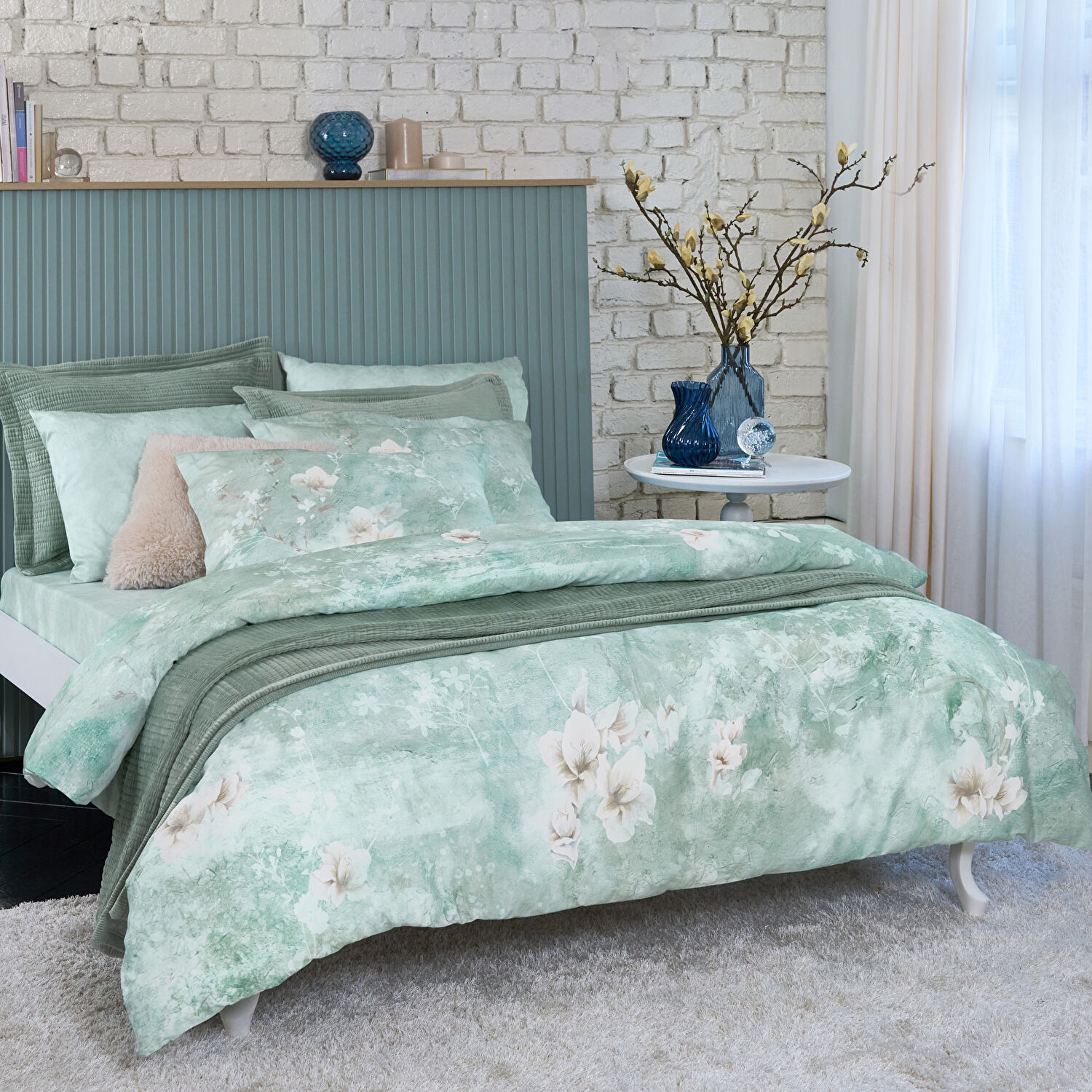 Linens Omella 15x15x20 cm Vazo Mavi