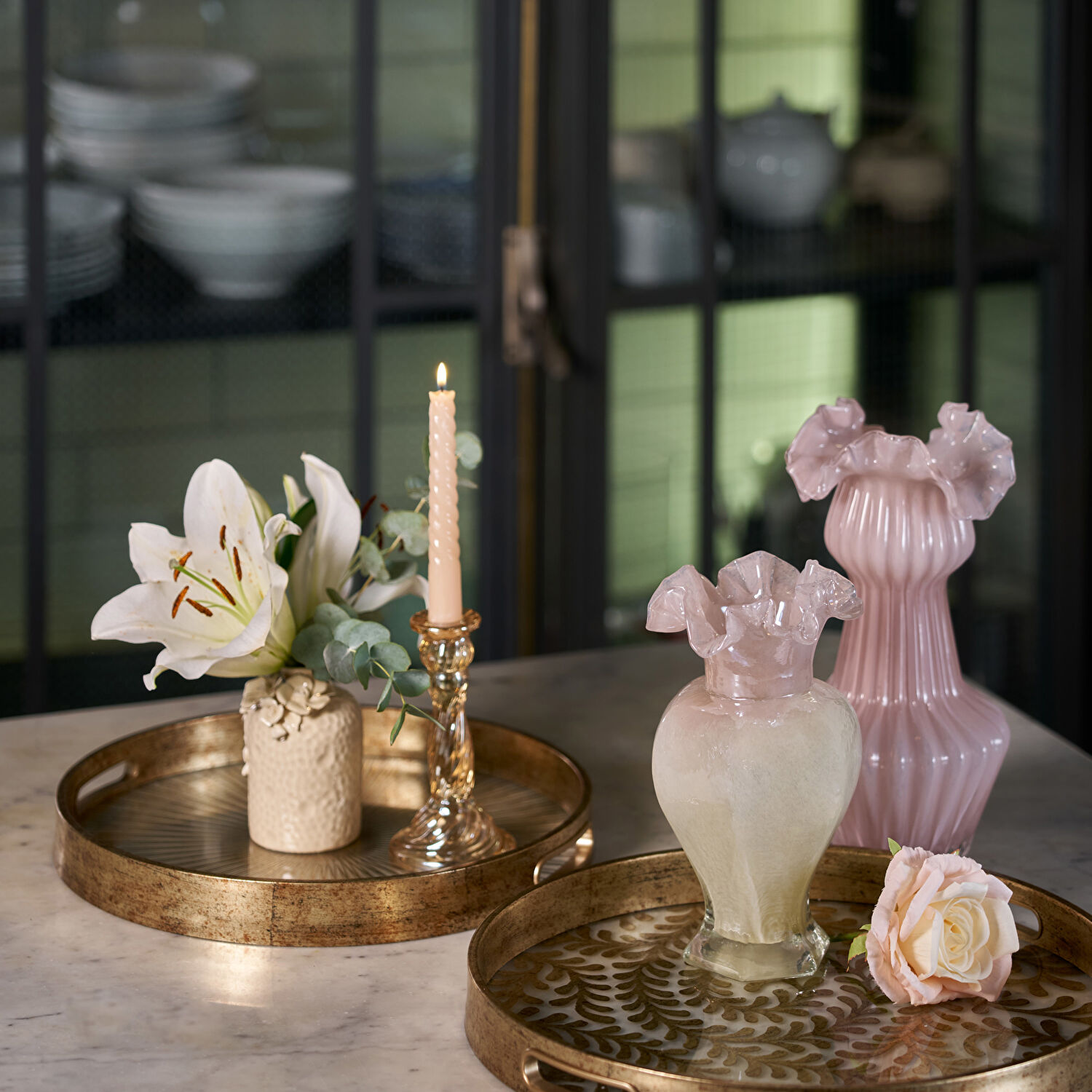 Linens Bonte 15x15x29 cm Vazo Pudra