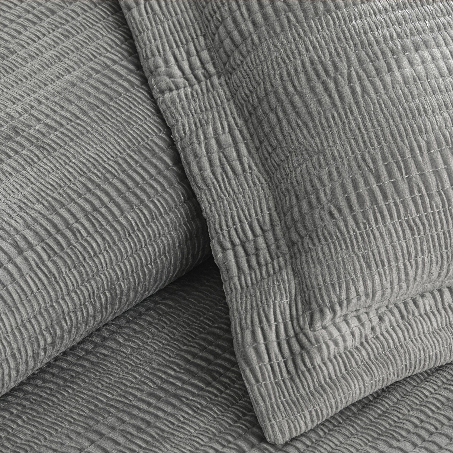 Linens Velona Çift Kişilik Yatak Örtüsü Seti Gri