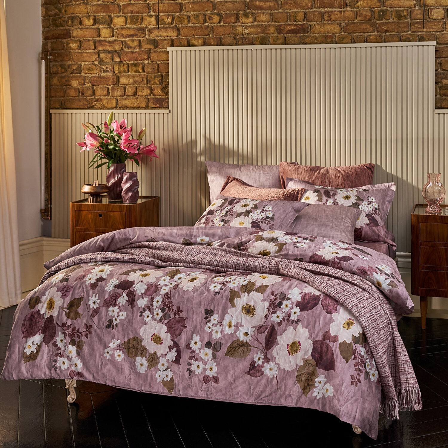 Linens Amorie Çift Kişilik Pembe Battaniye