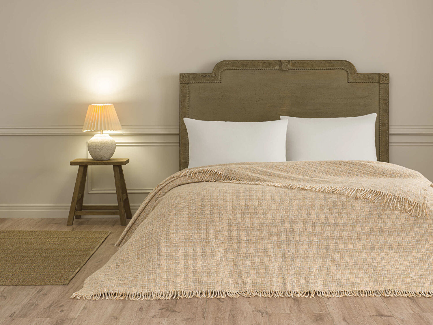 Linens Amorie Çift Kişilik Turuncu Battaniye