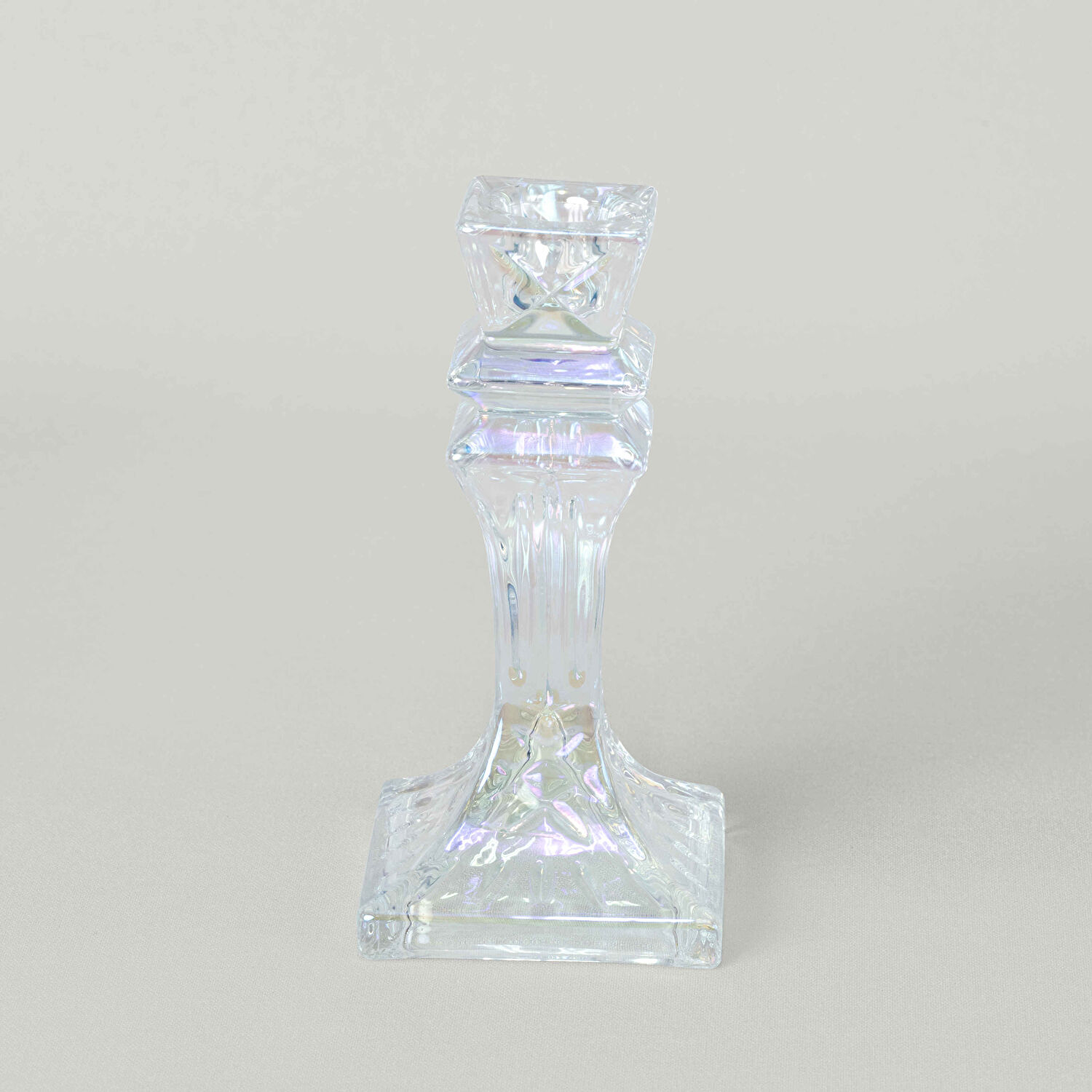 Linens Classy Şamdan 8x8x16 cm Şeffaf