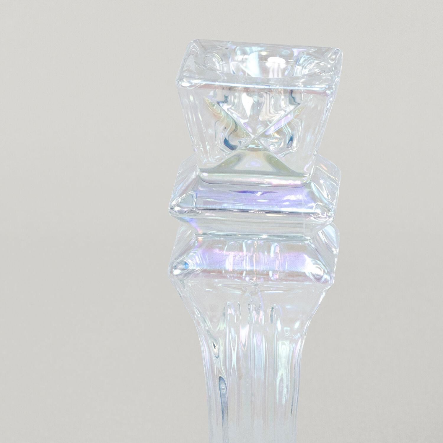 Linens Classy Şamdan 8x8x16 cm Şeffaf