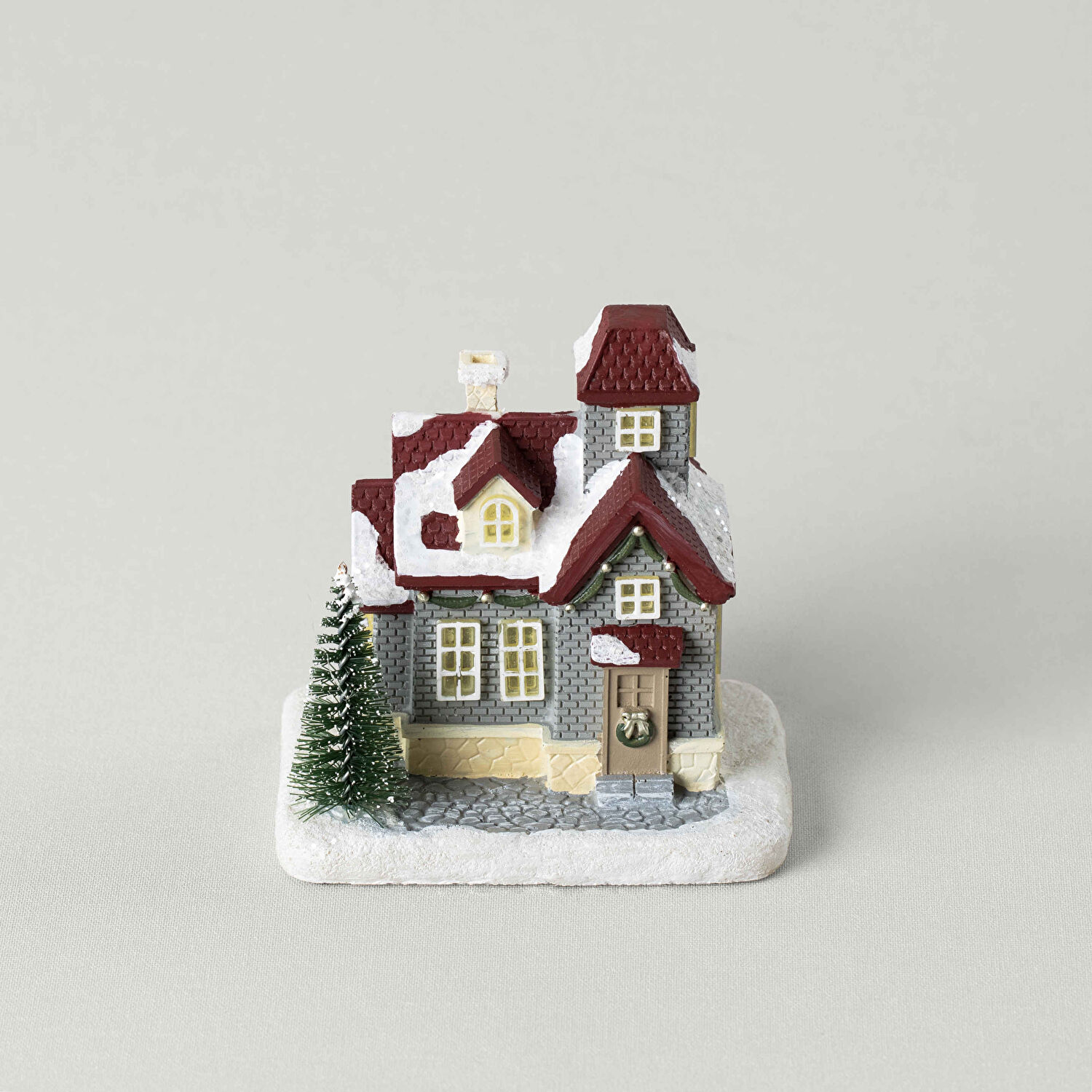 Linens Vintage House Ledli Dekor Gri