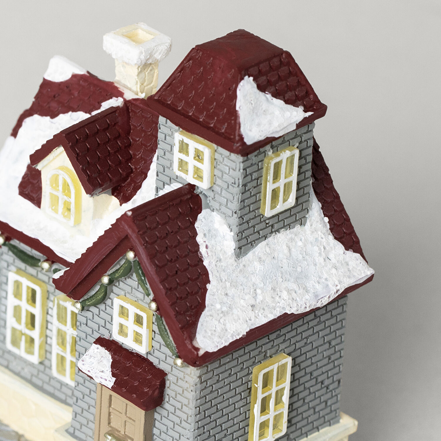 Linens Vintage House Ledli Dekor Gri