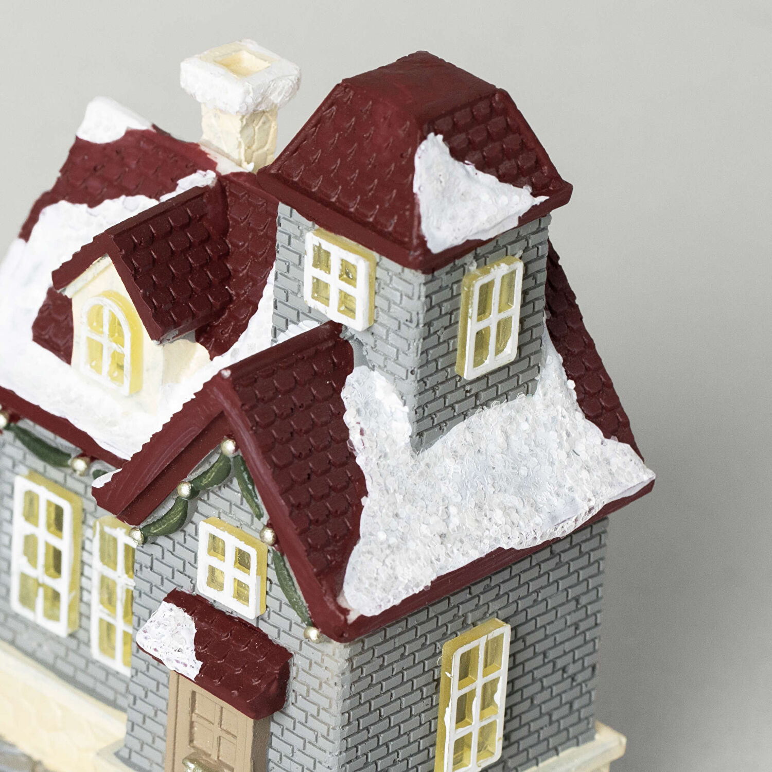 Linens Vintage House Ledli Dekor Gri